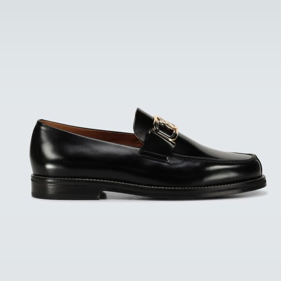 BNWT AW20 LANVIN SWAN LOAFERS IN BRUSHED LEATHER 40 - Picture 1 of 12